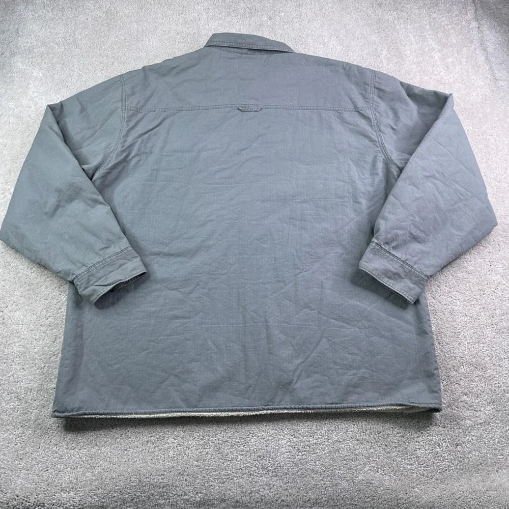 Levis Shirt Jacket Mens 3XL XXXL Grey Ripstop Canvas Fleece Lined Barn Shacket - Picture 9 of 14